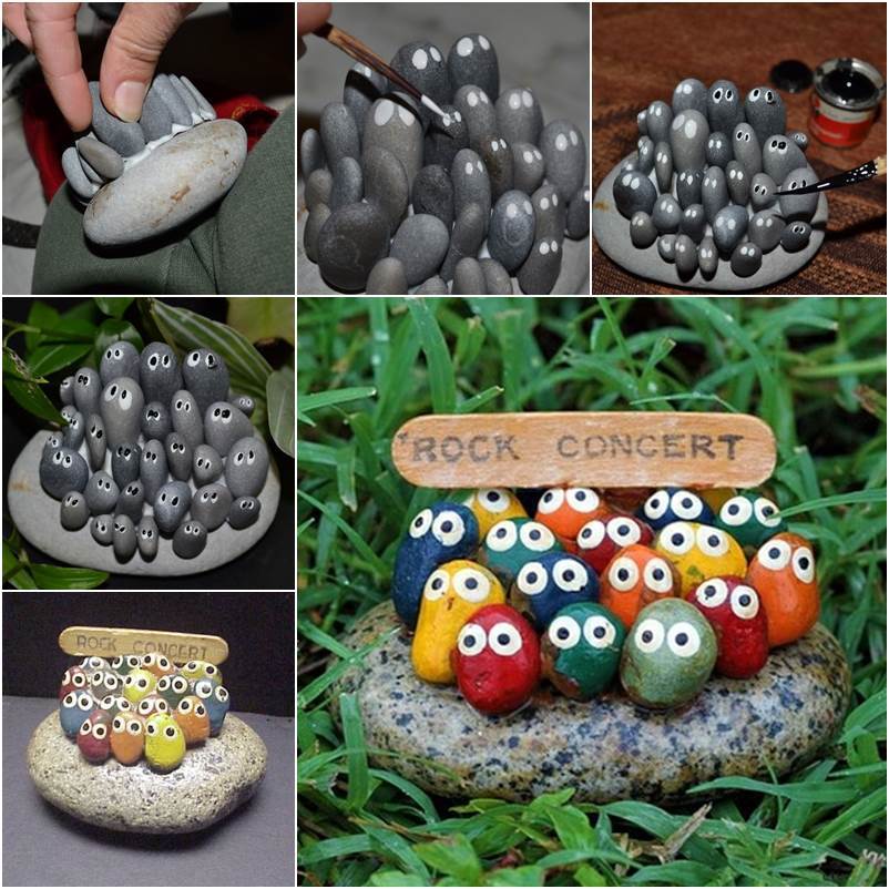 How to DIY Adorable Rock Concert Painted Rock Art