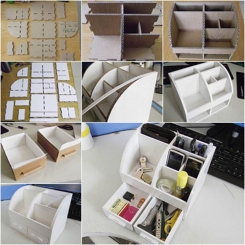 how-to-diy-cardboard-desktop-organizer-with-drawers