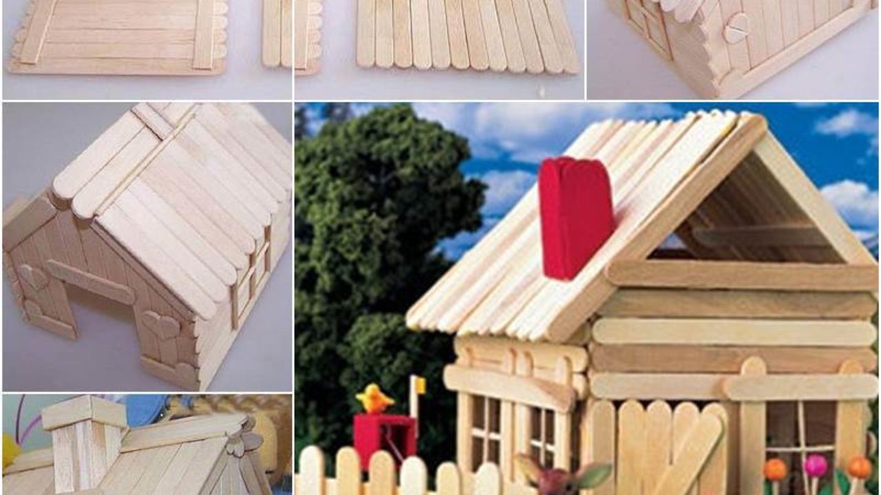 popsicle stick house for hamster