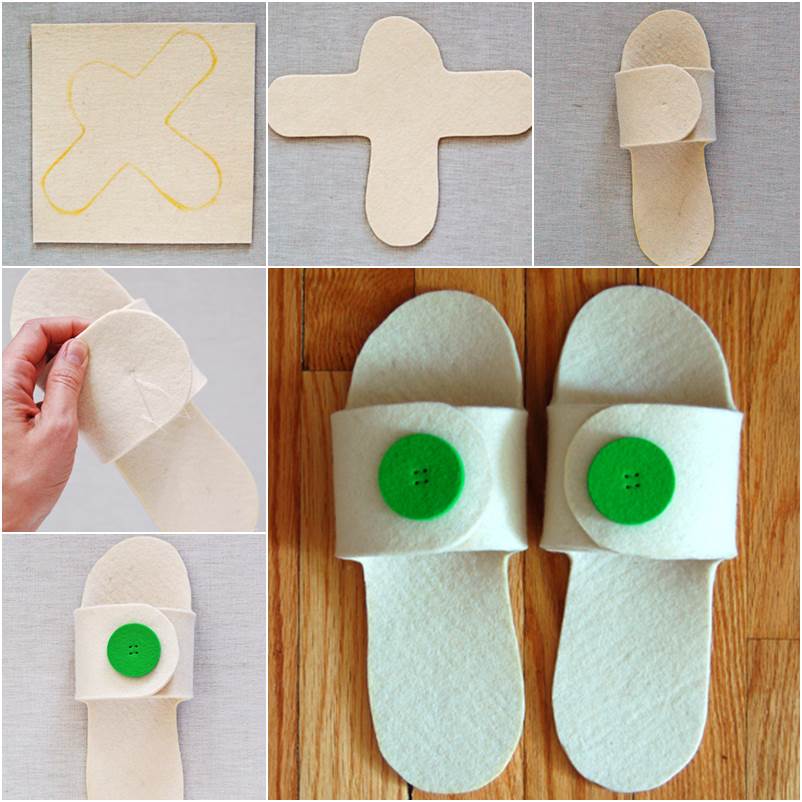 making felt slippers