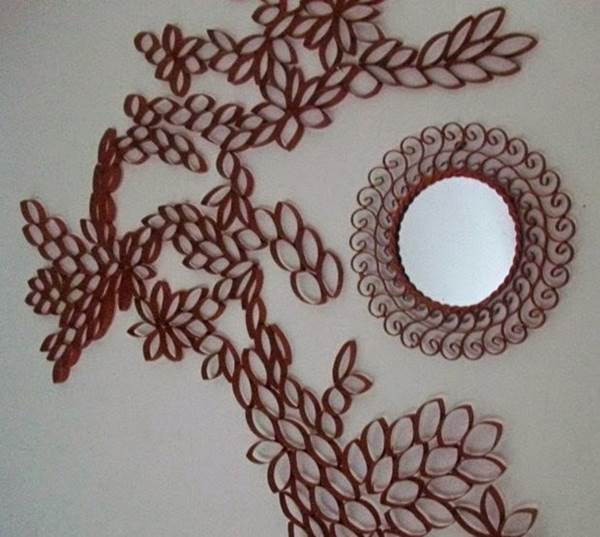 How to DIY Toilet Paper Roll Flower Wall Art