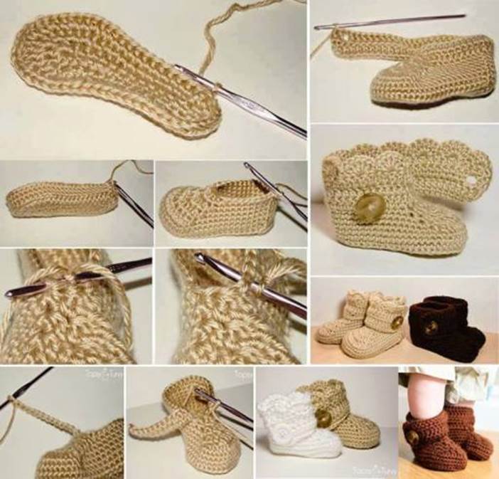 diy crochet baby booties