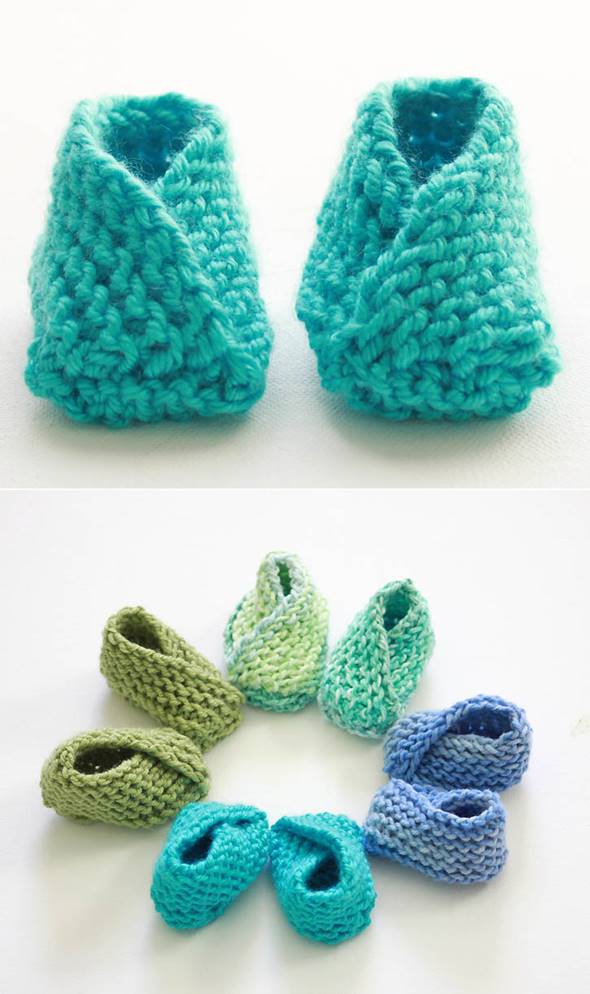 Diy Adorable Knitted Kimono Baby Booties