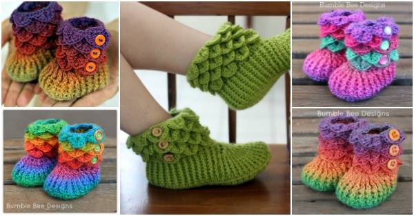 crocodile stitch booties