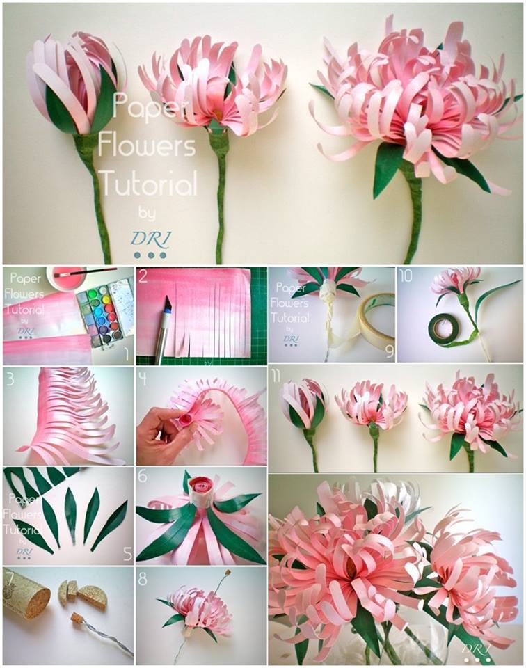 How to DIY Beautiful Paper Chrysanthemums How to DIY Beautiful Paper Chrysanthemums
