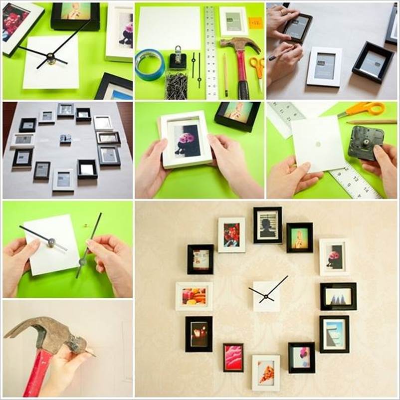 for decor wall creative ideas craft Wall to Photo Creative DIY How Clock Frame