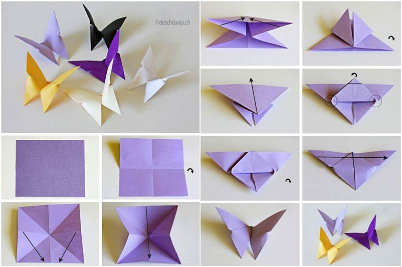 tutorial origami butterfly