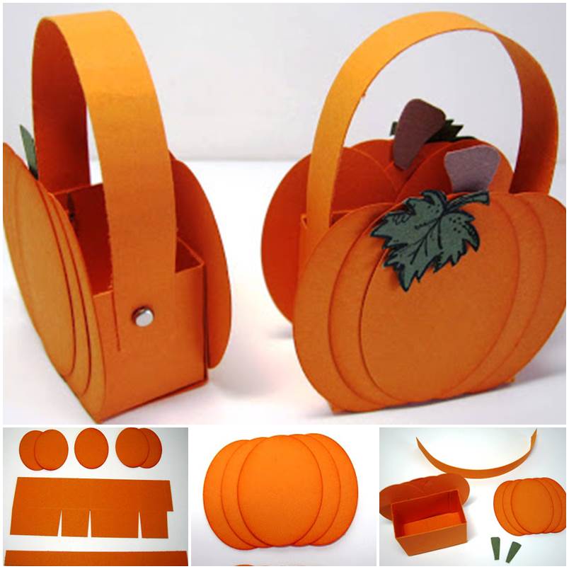 Creative Ideas  DIY Cute Little Paper  Pumpkin Basket