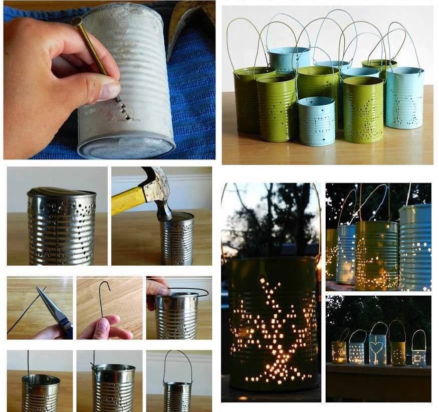 Creative Ideas - DIY Cute Tin Can Lanterns