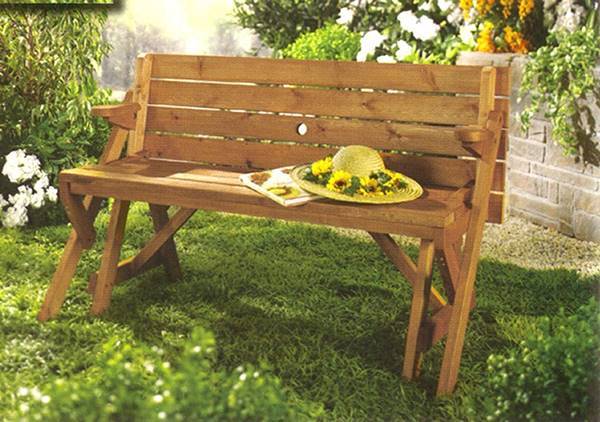 Creative Ideas - DIY Folding Bench and Picnic Table Combo