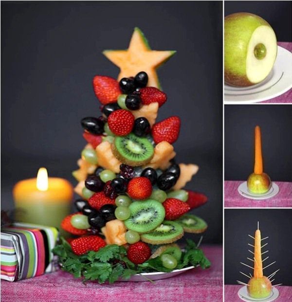 Creative Ideas - DIY Fruit and Vegetable Christmas Tree