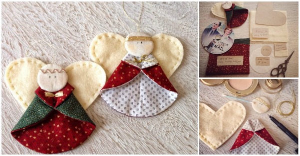 Creative Ideas - DIY Fabric Angel Christmas Ornaments