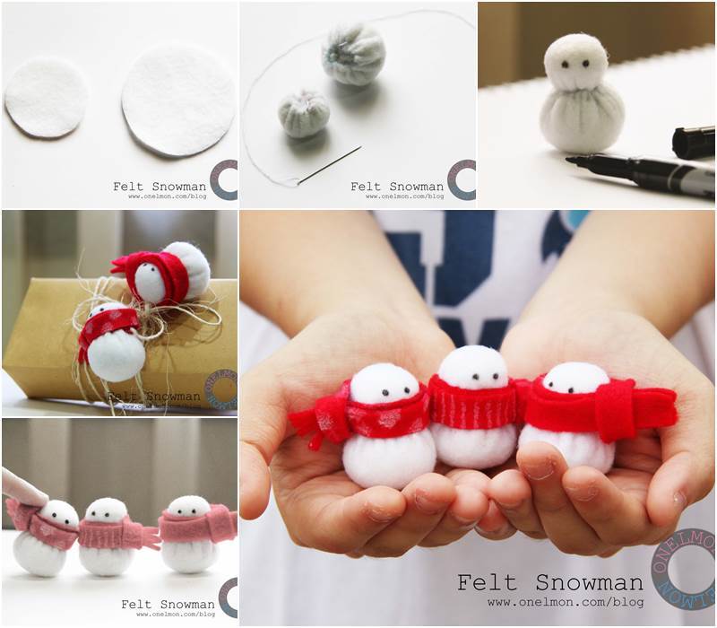 Creative Ideas – DIY Adorable Mini Felt Snowman Christmas 