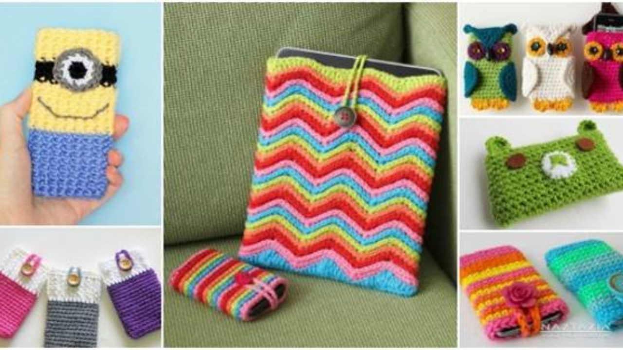 crochet phone pouch