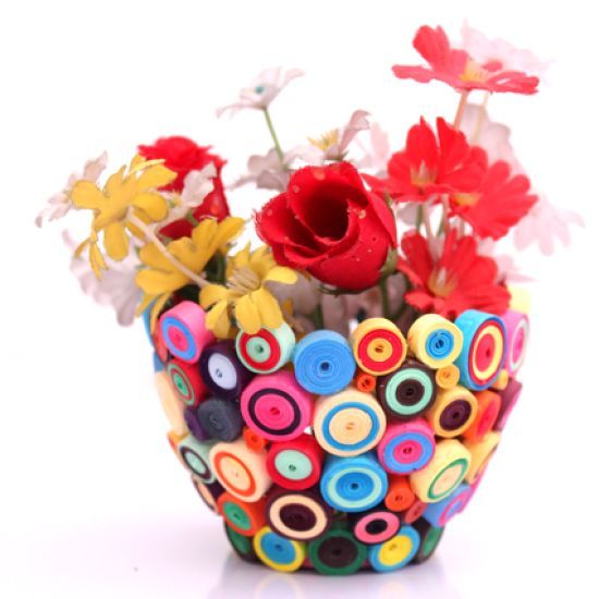 Creative Ideas Diy Bright Quilling Vase