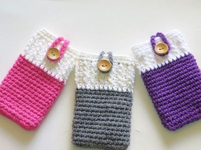 crochet cell phone purse
