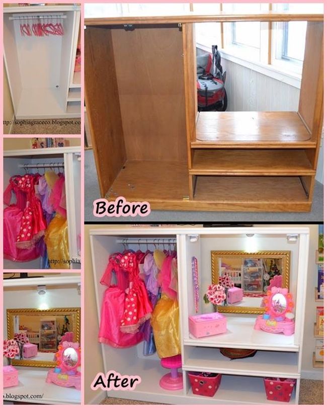 Creative Ideas Diy Awesome Dress Up Makeover From Old Tv Stand