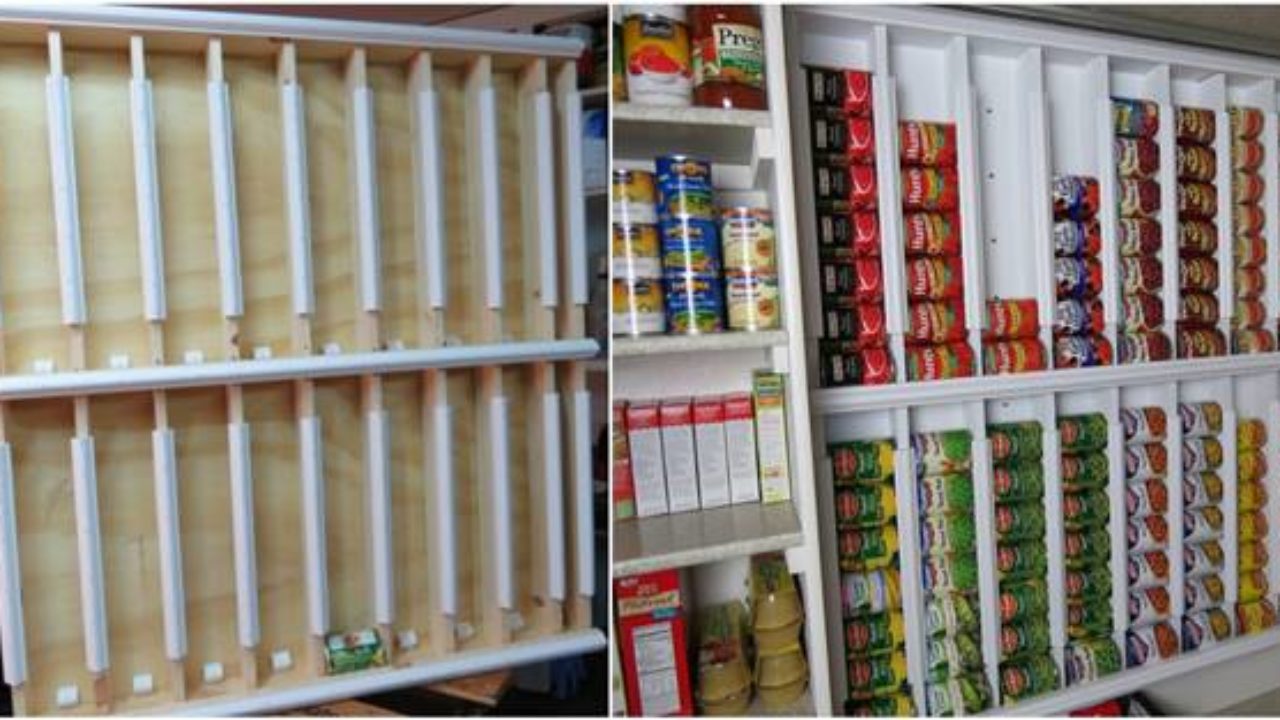 Creative Ideas Diy Rotating Canned Food Storage System
