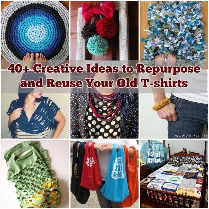 40+ Creative Ideas to Repurpose and Reuse Your Old T-shirts