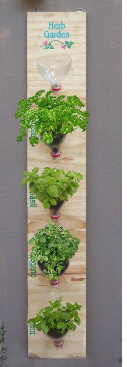 35+ Creative DIY Herb Garden Ideas --> DIY Hanging Herb Garden