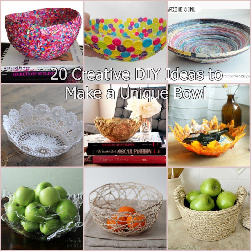 20 Creative  DIY  Ideas  to Make a Unique  Bowl