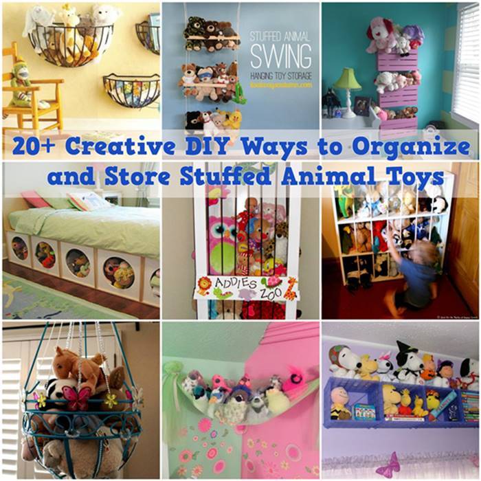 homemade stuffed animal storage