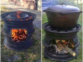How To Build A Fire Pit With Tire Rim, Tire Ring Fire Pit