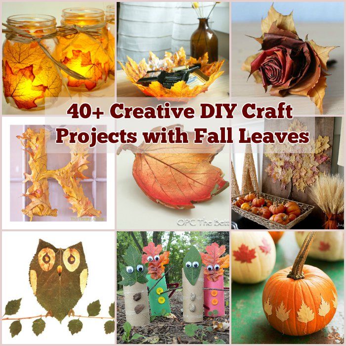 40+ Creative DIY Craft Projects with Fall Leaves