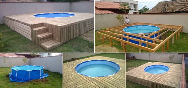 Creative Ideas Diy Above Ground Swimming Pool With Pallet Deck I Creative Ideas