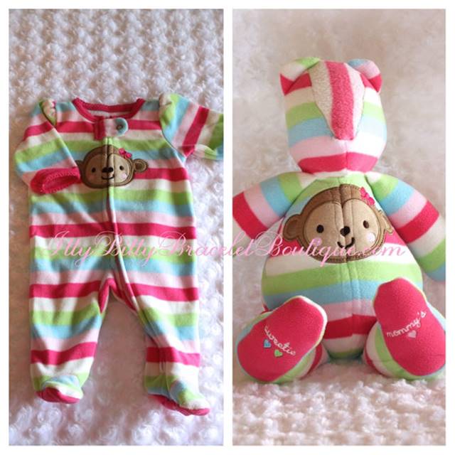 teddy bear out of baby onesie