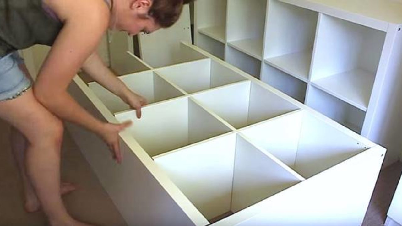 ikea hack loft bed with storage