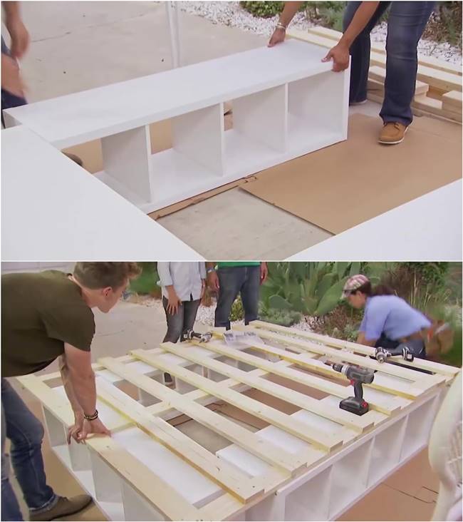 Creative Ideas - How to Build a Platform Bed with Storage 