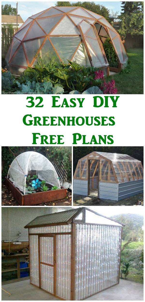 32 Easy  DIY Greenhouses  with Free Plans  i Creative Ideas