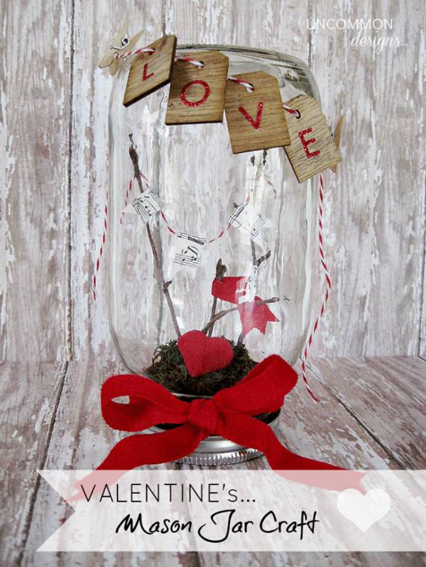 Valentine Mason Jar Craft