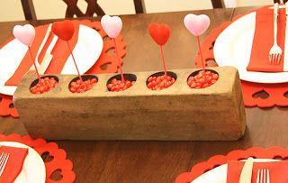 DIY Candy Hearts Centerpiece