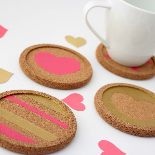 Easy DIY Valentine's Coasters